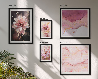 Decorațiune de perete set tablouri Aranjamente florale roz