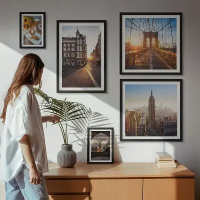 Set tablouri decorative de perete cu arhitectură urbană fermecătoare