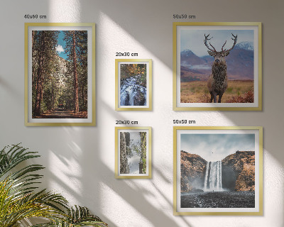 Polyptic înrămat Peisaje cascade natură