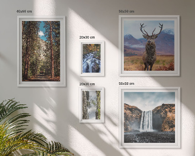 Polyptic înrămat Peisaje cascade natură
