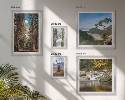 Decorațiune de perete set tablouri Peisaje montane și natură sălbatică