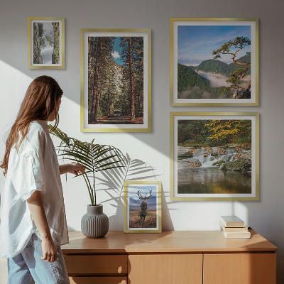 Decorațiune de perete set tablouri Peisaje montane și natură sălbatică