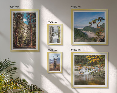 Decorațiune de perete set tablouri Peisaje montane și natură sălbatică