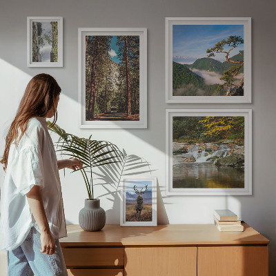 Decorațiune de perete set tablouri Peisaje montane și natură sălbatică