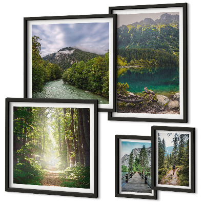 Polyptic înrămat Peisaje montane și trasee forestiere