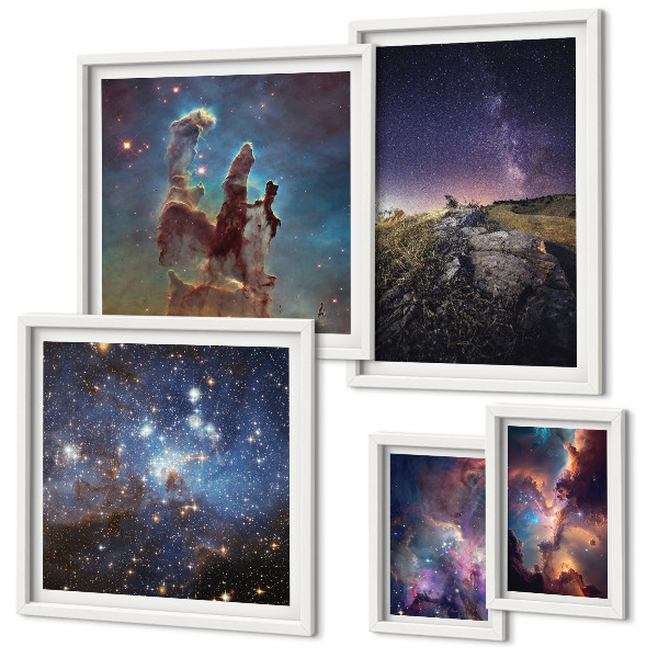 Polyptic înrămat Peisaje cosmice ale galaxiilor