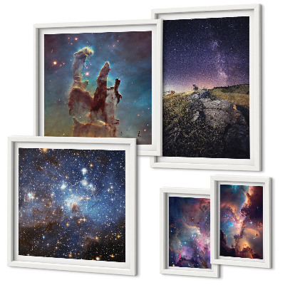 Polyptic înrămat Peisaje cosmice ale galaxiilor