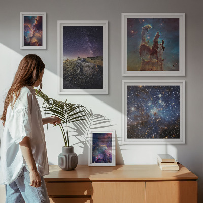 Polyptic înrămat Peisaje cosmice ale galaxiilor