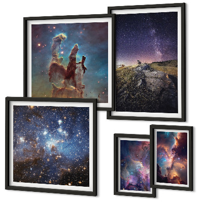 Polyptic înrămat Peisaje cosmice ale galaxiilor