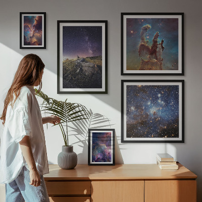 Polyptic înrămat Peisaje cosmice ale galaxiilor