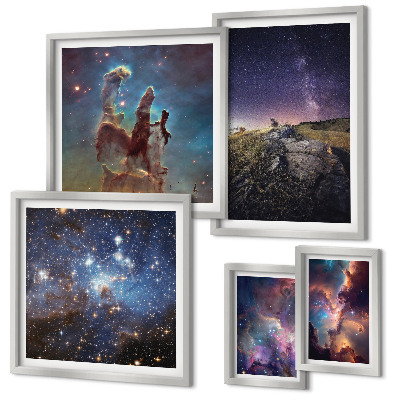 Polyptic înrămat Peisaje cosmice ale galaxiilor