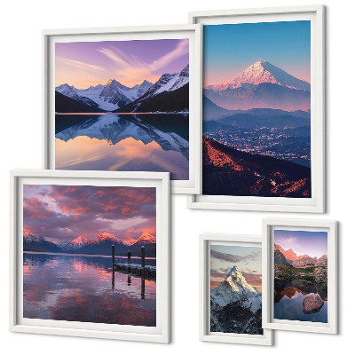 Polyptic înrămat Vederi montane, vârfuri pitorești