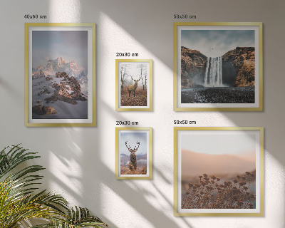 Polyptic înrămat Peisaje montane, animale sălbatice
