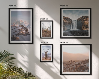 Polyptic înrămat Peisaje montane, animale sălbatice