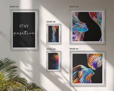 Decorațiune de perete set tablouri Abstracțiuni pozitive colorate