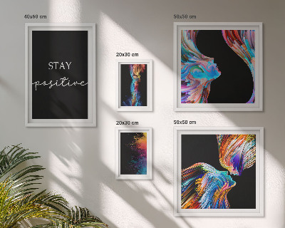 Decorațiune de perete set tablouri Abstracțiuni pozitive colorate