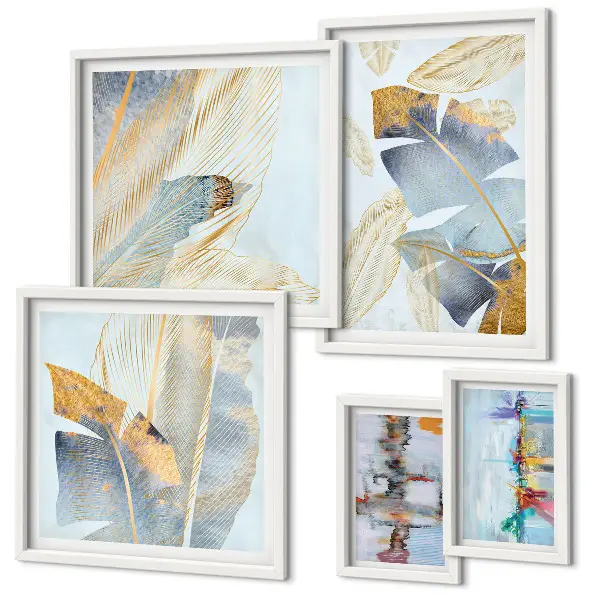 Set de tablouri decorative cu motive vegetale moderne