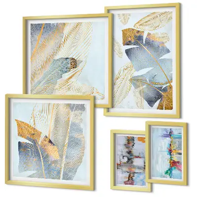 Set de tablouri decorative cu motive vegetale moderne