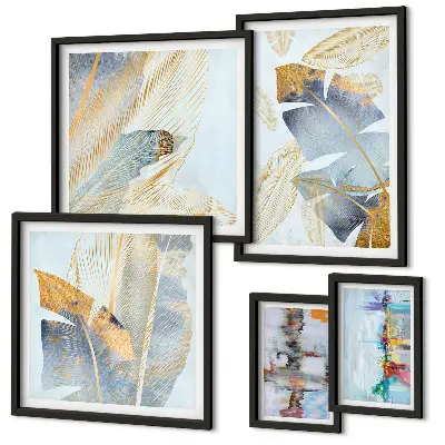 Set de tablouri decorative cu motive vegetale moderne