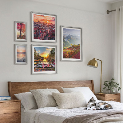 Decorațiune de perete set tablouri Vederi ale naturii urbane montane