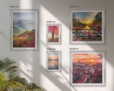Decorațiune de perete set tablouri Vederi ale naturii urbane montane