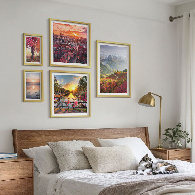 Decorațiune de perete set tablouri Vederi ale naturii urbane montane