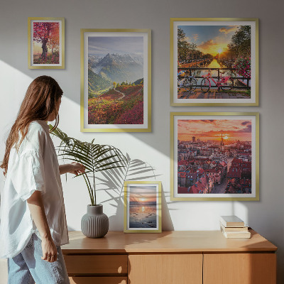 Decorațiune de perete set tablouri Vederi ale naturii urbane montane