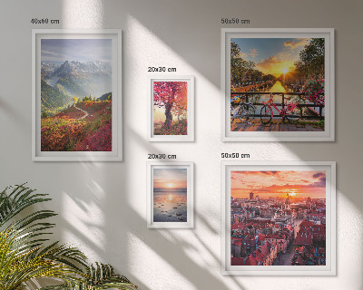 Decorațiune de perete set tablouri Vederi ale naturii urbane montane