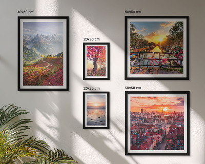 Decorațiune de perete set tablouri Vederi ale naturii urbane montane