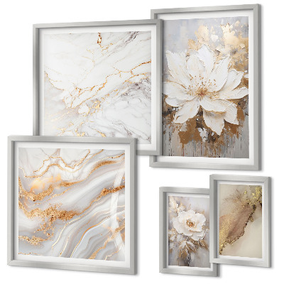 Polyptic înrămat Compoziții florale elegante
