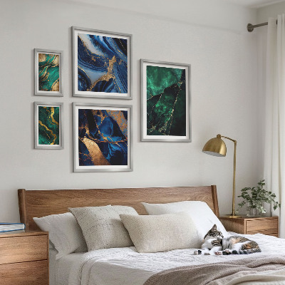 Decorațiune de perete set tablouri Abstracțiuni elegante cu verdeață