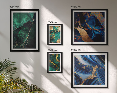 Decorațiune de perete set tablouri Abstracțiuni elegante cu verdeață