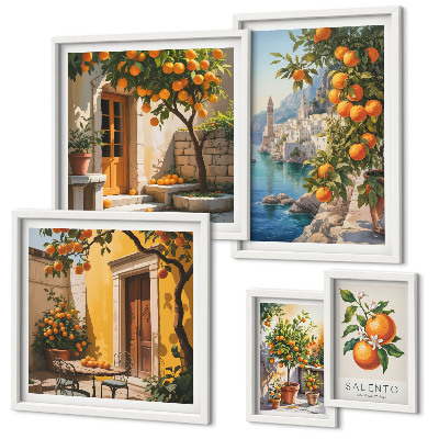 Decorațiune de perete set tablouri Vederi atmosferice ale fructelor