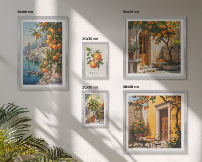 Decorațiune de perete set tablouri Vederi atmosferice ale fructelor