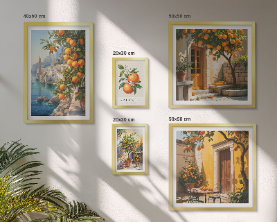 Decorațiune de perete set tablouri Vederi atmosferice ale fructelor