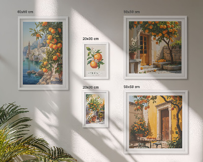 Decorațiune de perete set tablouri Vederi atmosferice ale fructelor