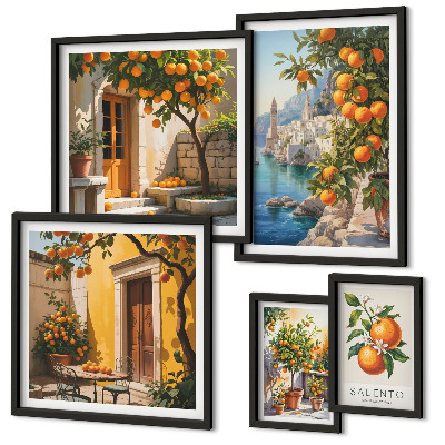 Decorațiune de perete set tablouri Vederi atmosferice ale fructelor