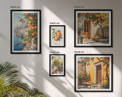 Decorațiune de perete set tablouri Vederi atmosferice ale fructelor