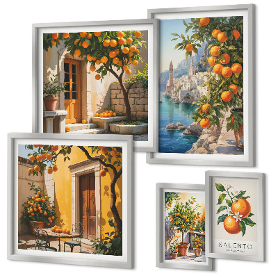 Decorațiune de perete set tablouri Vederi atmosferice ale fructelor