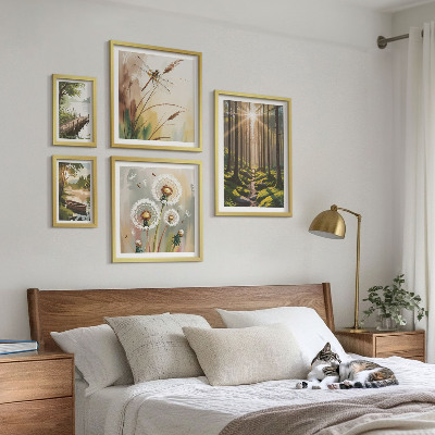 Decorațiune de perete set tablouri Peisaje forestiere, natură, pace