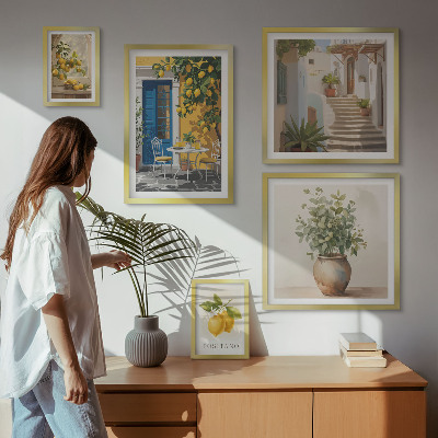 Decorațiune de perete set tablouri Inspirații în stil citric
