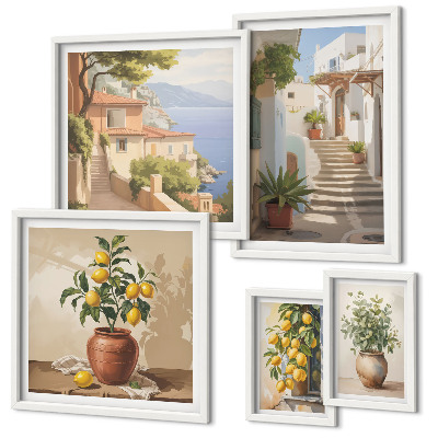 Decorațiune de perete set tablouri Plante elegante de stradă pentru interior