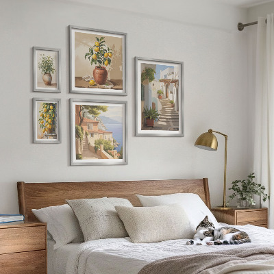 Decorațiune de perete set tablouri Plante elegante de stradă pentru interior