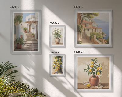 Decorațiune de perete set tablouri Plante elegante de stradă pentru interior