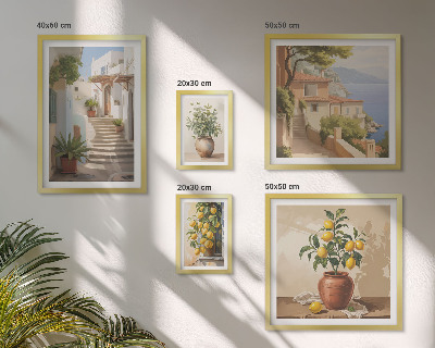 Decorațiune de perete set tablouri Plante elegante de stradă pentru interior