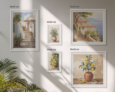 Decorațiune de perete set tablouri Plante elegante de stradă pentru interior