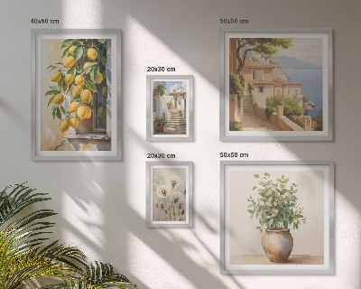 Polyptic înrămat Accente de citrice în stil mediteranean