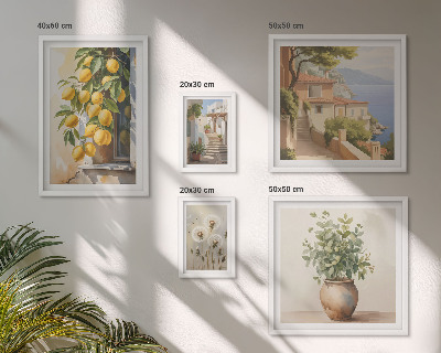 Polyptic înrămat Accente de citrice în stil mediteranean
