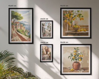 Decorațiune de perete set tablouri Vederi fermecătoare la Marea Mediterană