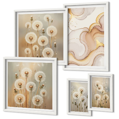 Polyptic înrămat Motive florale de natură delicată